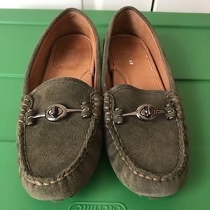 Coach ‘Arlene’ Loafer (Women) Olive Suede